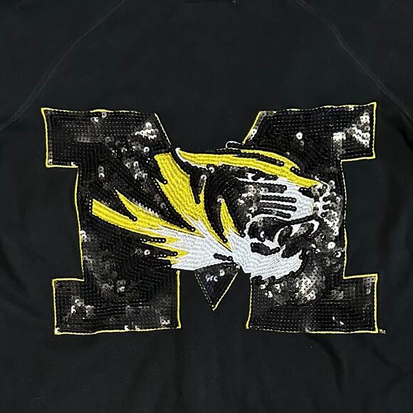 VS PINK x 5th & Ocean Missouri Tigers Cardigan M Sequin Bling Mizzou Logo NCAA - Picture 8 of 9